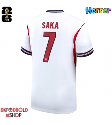 England Bukayo Saka #7 Hjemmebanetrøje VM 2026 Kort ærmer